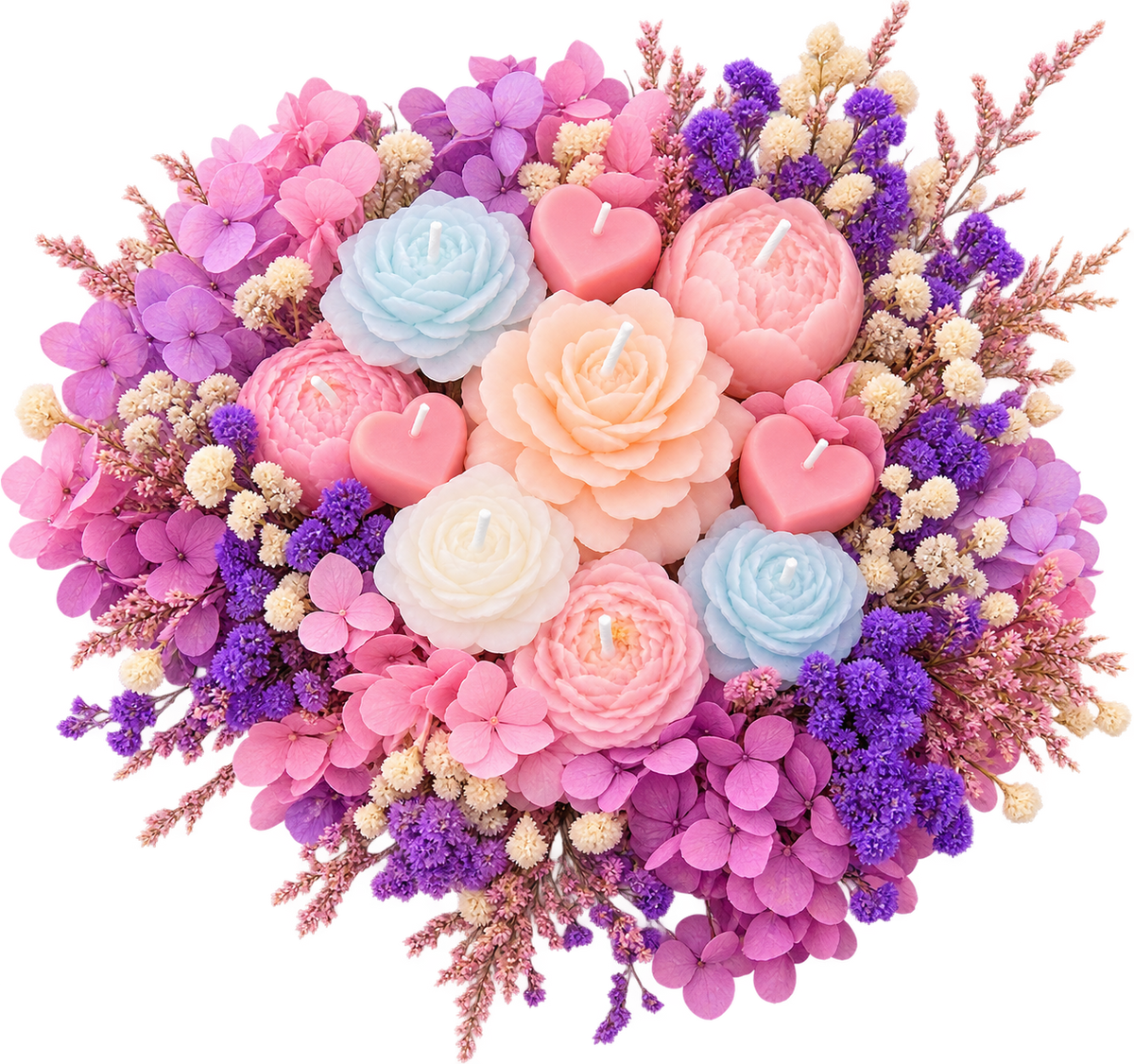 Pastel Heart Garden